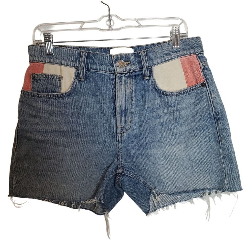 Current/Elliott 26 *Actual 30 The Aficionado Shorts Denim Jean Cuf-off cotton‎